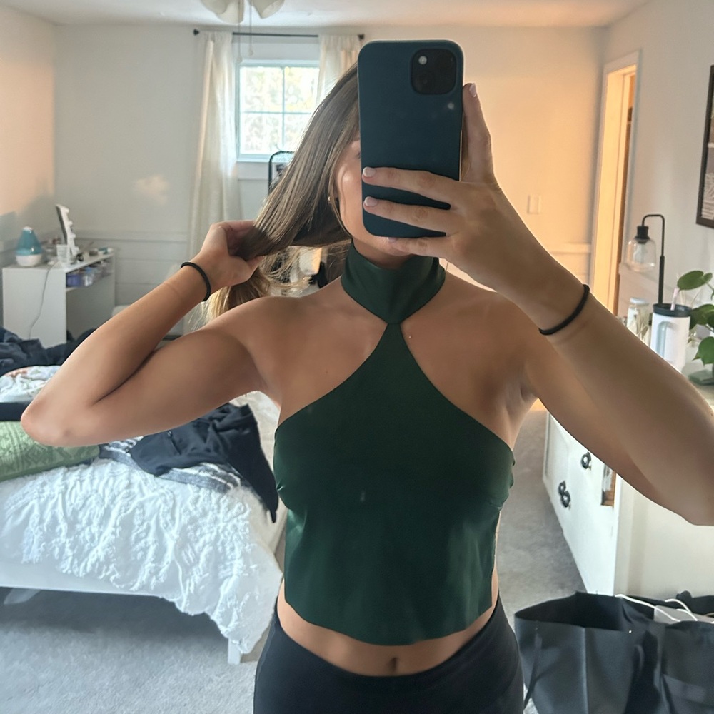 Edikted Green High Neck Top